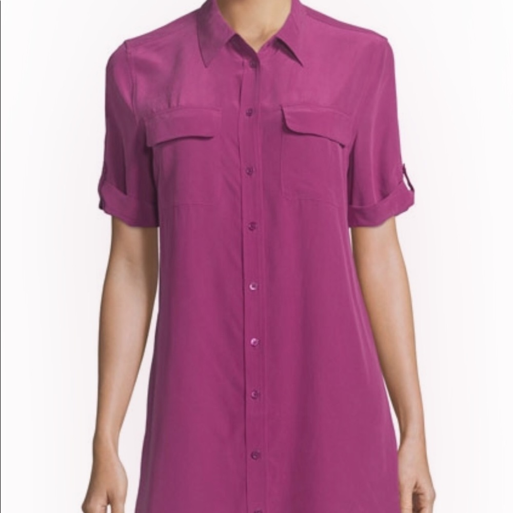 Equipment purple shirt dress xs